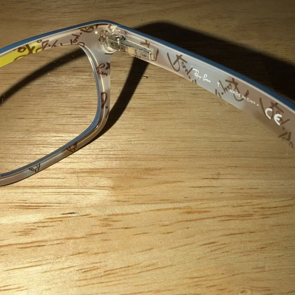 Ray Ban RB5228 5407 Tortoise Blue Square Eyeglasses Frame 50/17 140